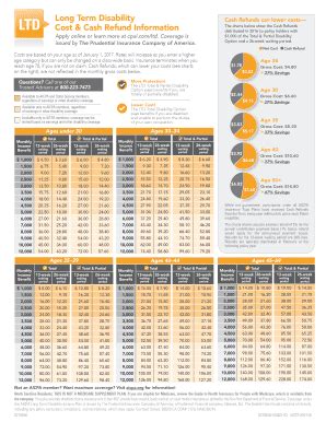 aicpa life insurance rate table